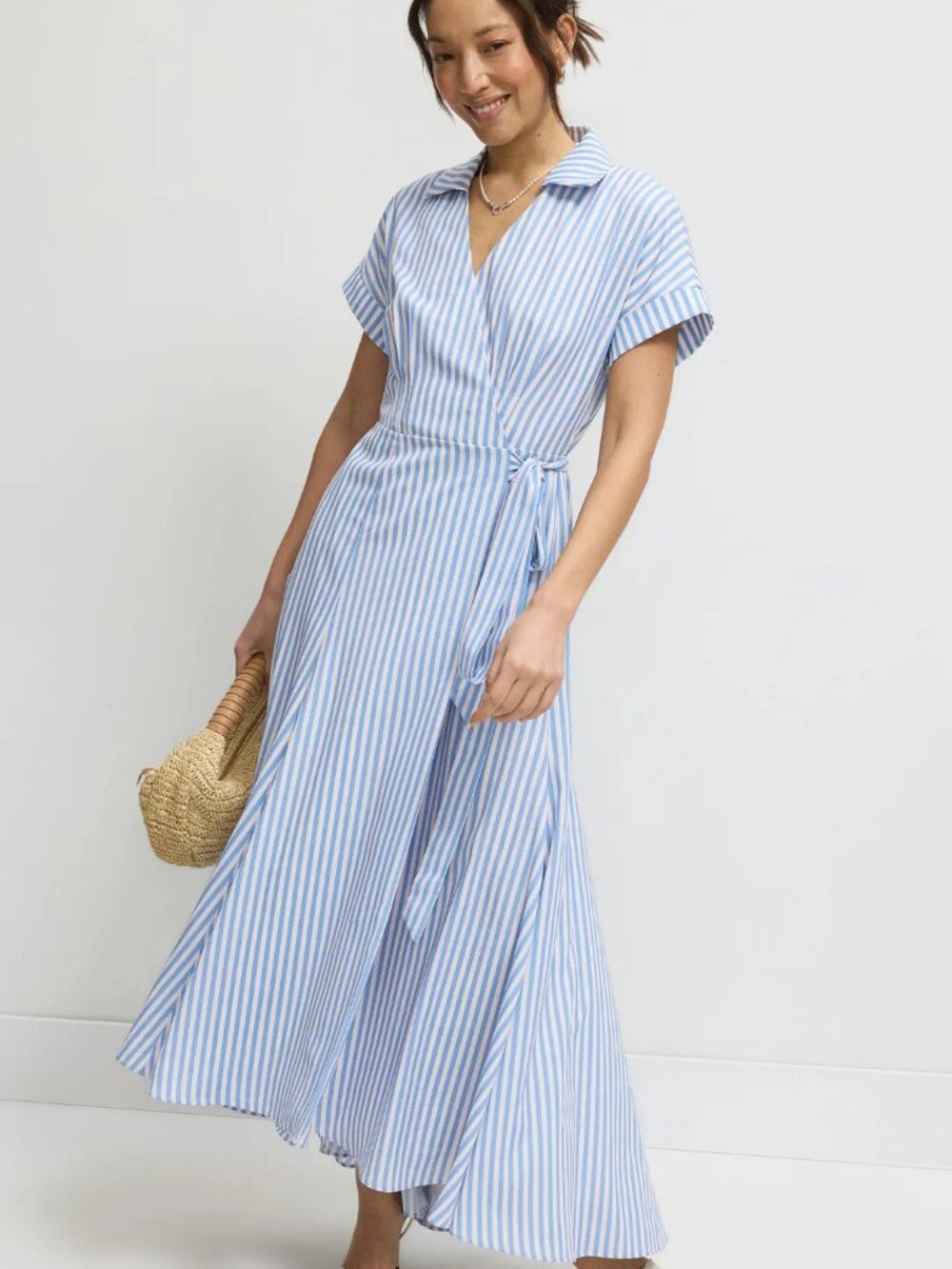 NWT Hutch Blue & White Stripe Jonnie Dress Size Large